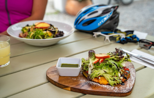 image of food on a wooden board