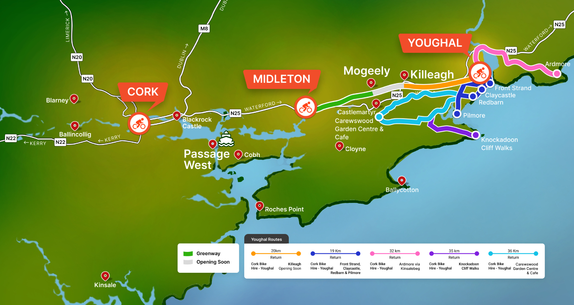 Explore Youghal Greenway by Bike